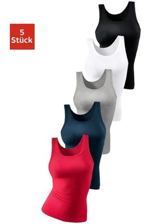 Petite Fleur Hemd van zachte dubbelrib-kwaliteit, tanktop, onderhemd (Set van 5)