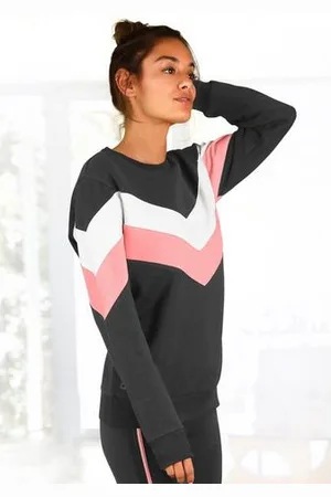 H.I.S Sweatshirt met contraststrepen aan de voorkant en mouwen, loungepak