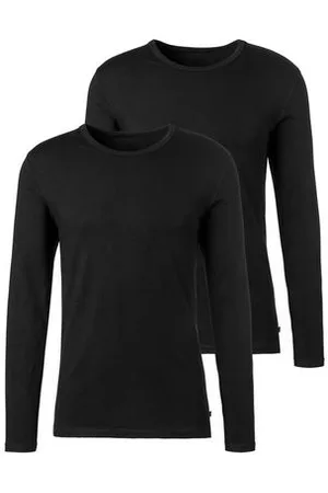H.I.S Shirt met lange mouwen Dubbelpack onderhemd van katoenmix (2-delig, Set van 2)