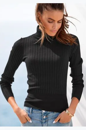 Lascana Coltrui van zacht ribbreiwerk, figuuraccentuerende breipullover