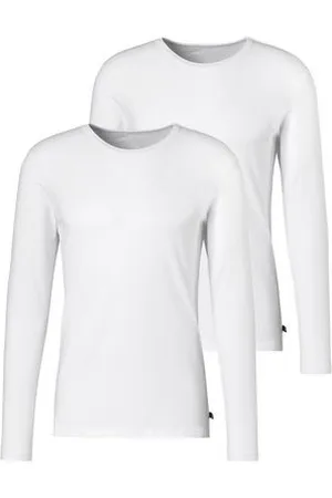 H.I.S Shirt met lange mouwen Dubbelpack onderhemd van katoenmix (2-delig, Set van 2)