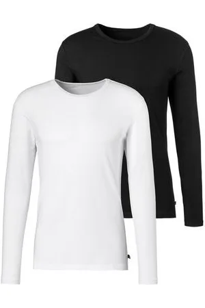 H.I.S Shirt met lange mouwen Dubbelpack onderhemd van katoenmix (2-delig, Set van 2)