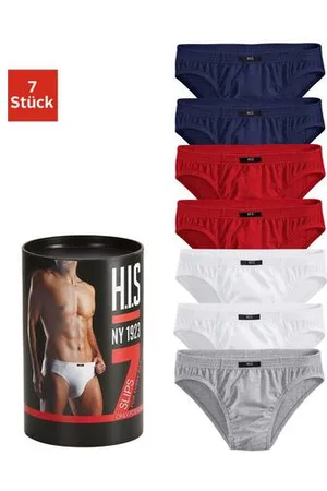 H.I.S Slip Onderbroeken voor heren verpakt in een blik van katoenmix (set, 7 stuks)