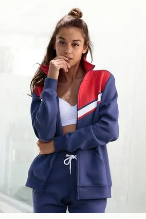 H.I.S Sweatvest met contraststrepen, loungepak