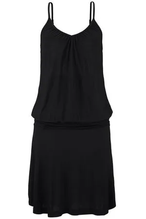beachtime Strandjurk van viscose-jersey met verstelbare bandjes, korte zomerjurk