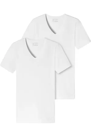 Schiesser Shirt met V-hals "95/5" met een diepe v-hals (Set van 2)