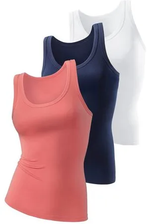 H.I.S Tanktop Zonder zijnaden van zachte ribkwaliteit van katoen (Set van 3)