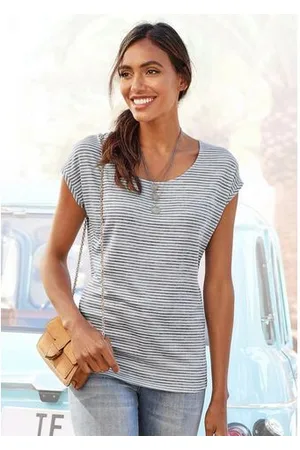 vivance collection Shirt met korte mouwen Met streepdessin van zachte viscosekwaliteit