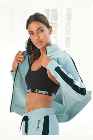 Bench Sweatvest met zijstrepen en staande kraag, loungepak