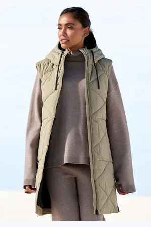 ELBSAND Bodywarmer met een capuchon