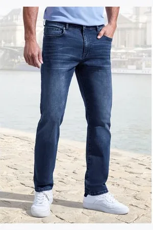 john devin 5-pocket jeans Straight-fit Jeans in elastische denimkwaliteit