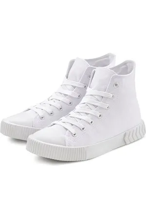 Lascana Laarsjes van textiel om te veters, high sneakers, veterschoenen