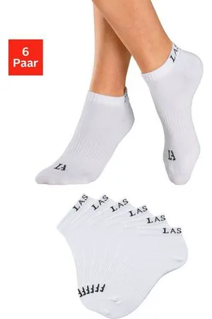 Lascana Sneakersokken met ingebreid merklogo (set, 6 paar)