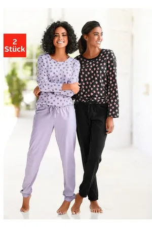 VIVANCE DREAMS Pyjama met sterpatroon (4-delig, Set van 2)
