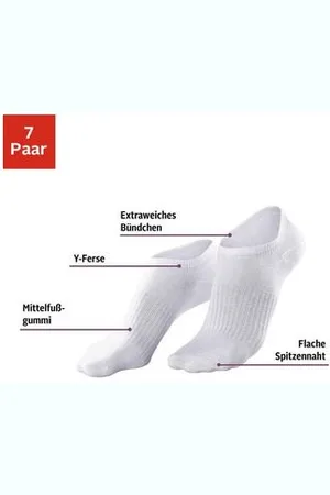 Lascana Sneakersokken met middenvoetelastiek (set, 7 paar)