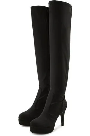 Lascana Overknee-laarzen met lange schacht, hoge hak enkellaarsjes, slouchy boots