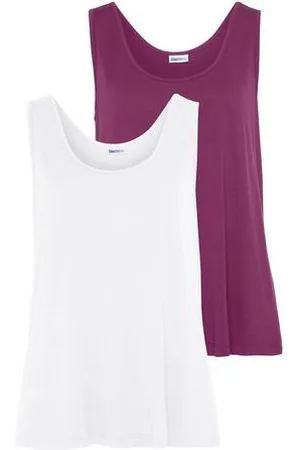 beachtime Tanktop van viscose, losse pasvorm, basis (Set van 2)
