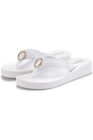 Lascana Badslippers Sandaal, pantoletten, badschoen met ringapplicatie "Italië" VEGAN