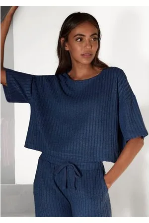 Lascana Shirt met 3/4-mouwen Loungeshirt Lounge-/gebreide shirt van zachte brei, loungewear