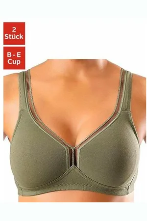 Petite Fleur T-shirt-bh zonder beugels van katoen, basic dessous (Set van 2)