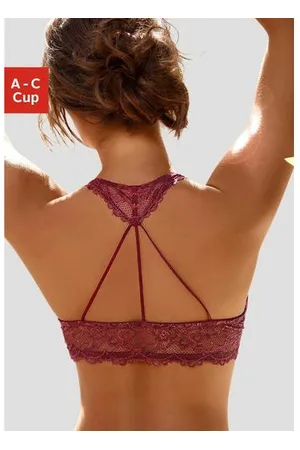 Lascana Push-up-bh met decoratieve kanten achterkant in banddesign, sexy ondergoed