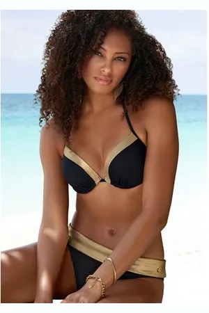 Lascana Push-upbikinitop Elodie met trendy materiaalelement