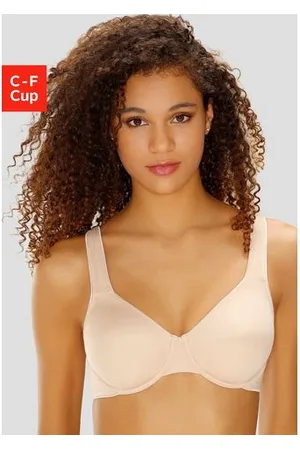Lascana Minimizer-bh met beugel en naadloze cups, van zijdeachtige microvezel, basic lingerie