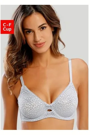 Nuance Minimizer-bh met beugel van licht transparante kant, lingerie