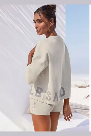 ELBSAND Gebreide trui -Loungesweatshirt van hoogwaardig breiwerk met gebreid logo, loungewear