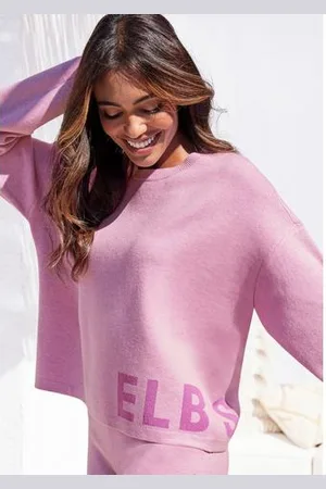ELBSAND Gebreide trui -Loungesweatshirt van hoogwaardig breiwerk met gebreid logo, loungewear
