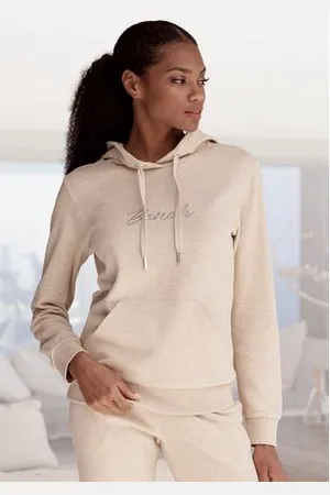 Bench Hoodie -lounge hoodie- met glanzende logo-borduurwerk, loungewear, loungepak