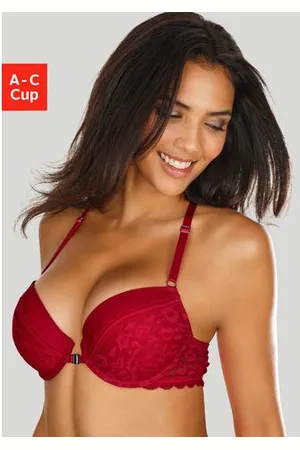 vivance collection Push-up-bh met kant in kussende mond-look met halternek bandjes, lingerie