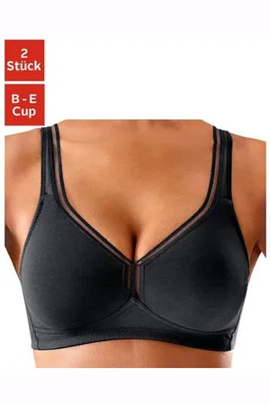 Petite Fleur T-shirt-bh zonder beugels van katoen, basic dessous (Set van 2)