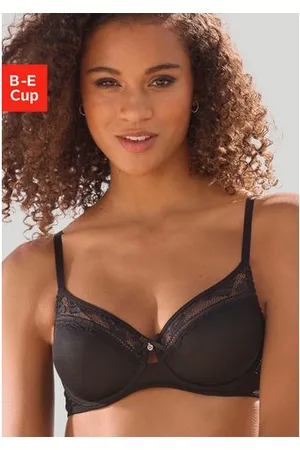 vivance collection T-shirt-bh gemaakt van fijne mesh en kant in kussende mond look, lingerie
