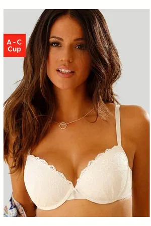 Lascana Push-up-bh Nina met beugel, met kanten cups en uitneembare vullingen, ondergoed