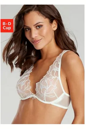Lascana Beugel-bh met licht transparant kant met fijne glitterdetails, lingerie