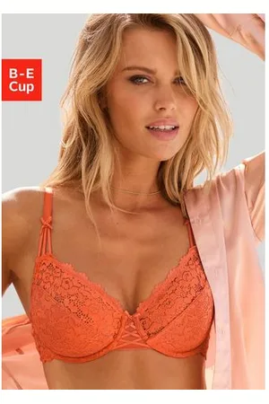 vivance collection Beugel-bh gemaakt van gebloemd kant met fijne strikjes van satijnen bandjes, lingerie
