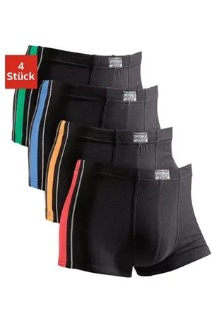Authentic Underwear Boxershort met contrastkleurige strepen opzij (4 stuks, Set van 4)