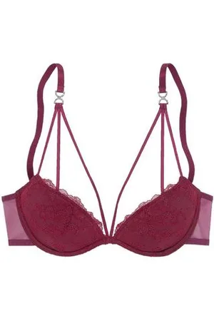 Lascana Push-up-bh van kant in leuke linten-look, sexy dessous