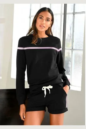 H.I.S Sweater met contrasterend tape, loungepak