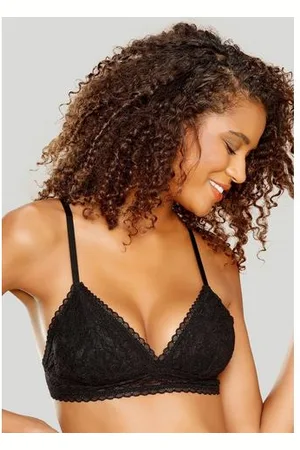 QS by s.Oliver Bralette Clarissse zonder beugels van fijn, gebloemd kant zonder sluiting en beugels