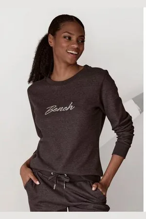 Bench Sweatshirt Loungeshirt met glanzende logo-borduurwerk, loungewear