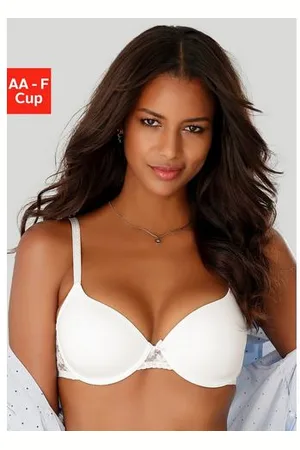Lascana Bh met steuncups met rug van gebloemde, elastische kant, dessous