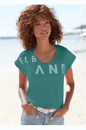 ELBSAND T-shirt gemaakt van zachte jersey, shirt met korte mouwen, sportief en comfortabel