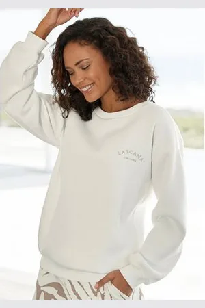 Lascana Sweatshirt -Pullover met wijde mouwen, loungewear