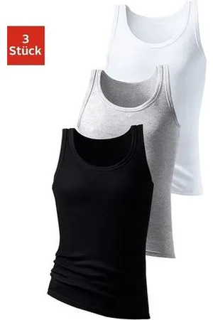 H.I.S Tanktop Fijnrib zonder zijnaden (set, 3-delig)