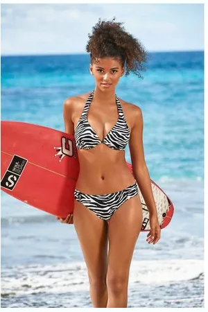 Venice Beach Bikinibroekje Fjella met aangerimpelde inzetten