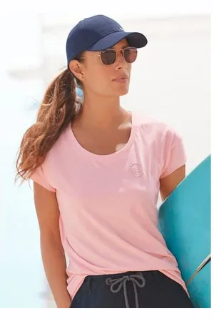 ELBSAND T-shirt Ranva met logoprint, shirt met korte mouwen van katoenmix, sportief