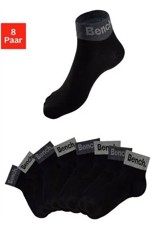 Bench Korte sokken met ingebreid opschrift bij de boord (set, 8 paar)