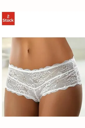 vivance collection Hipster Premium Dessous in aantrekkelijke set van 2 van chique kant (2 stuks)